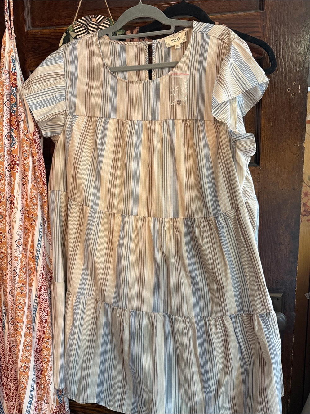 Blu Pepper Perch Blue and White Striped Sleeveless Top nwt 2xl